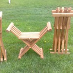 Krzesło nożycowe dębowe w 3 wersjach. - 