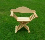 krzesło nożycowe z oparciem - 